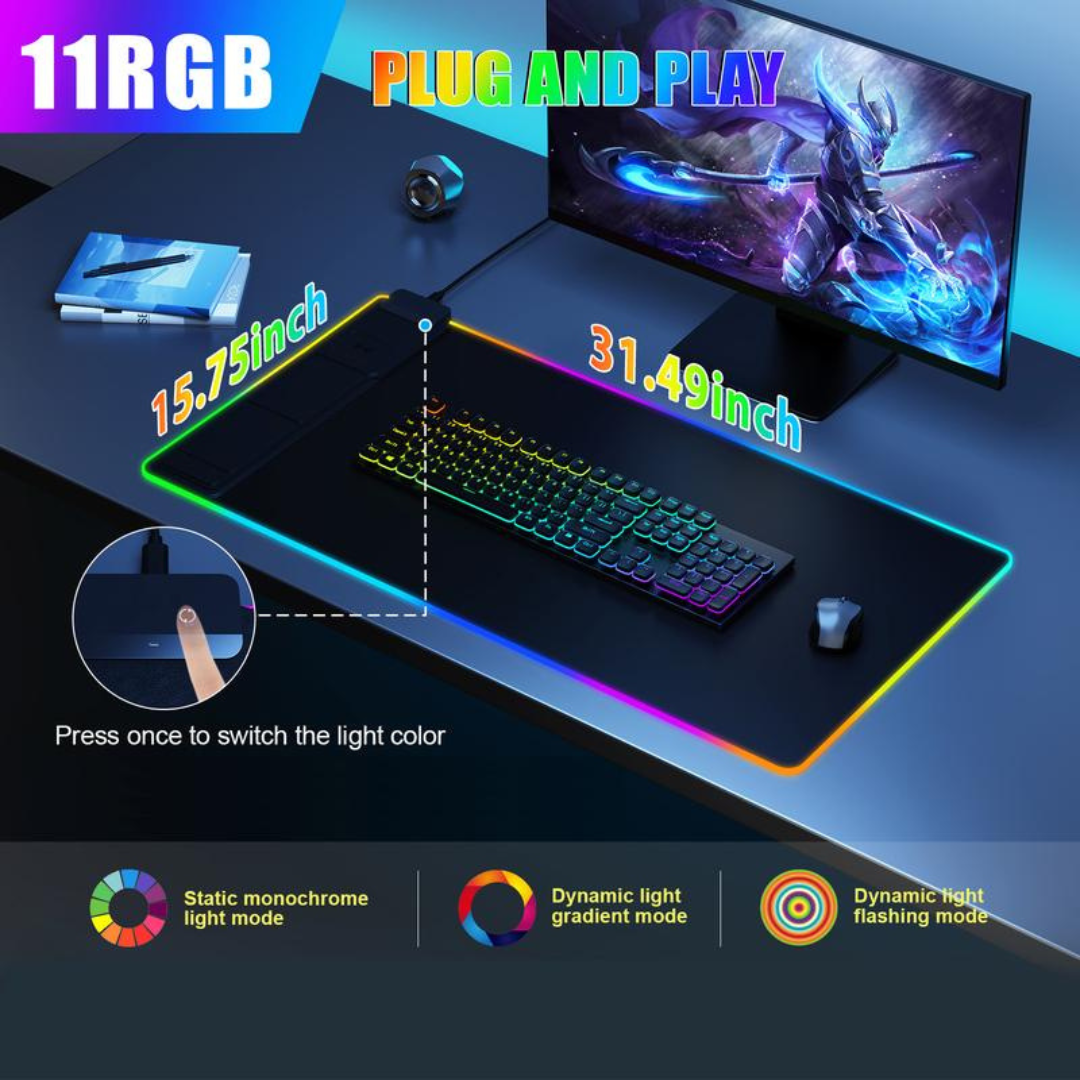 RGB Dual-Charger Mouse Pad