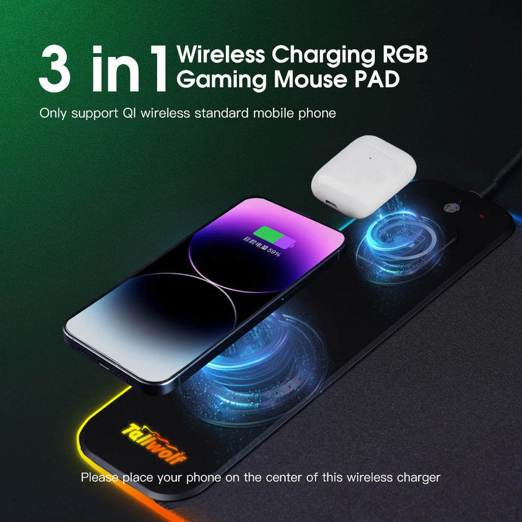 RGB Dual-Charger Mouse Pad