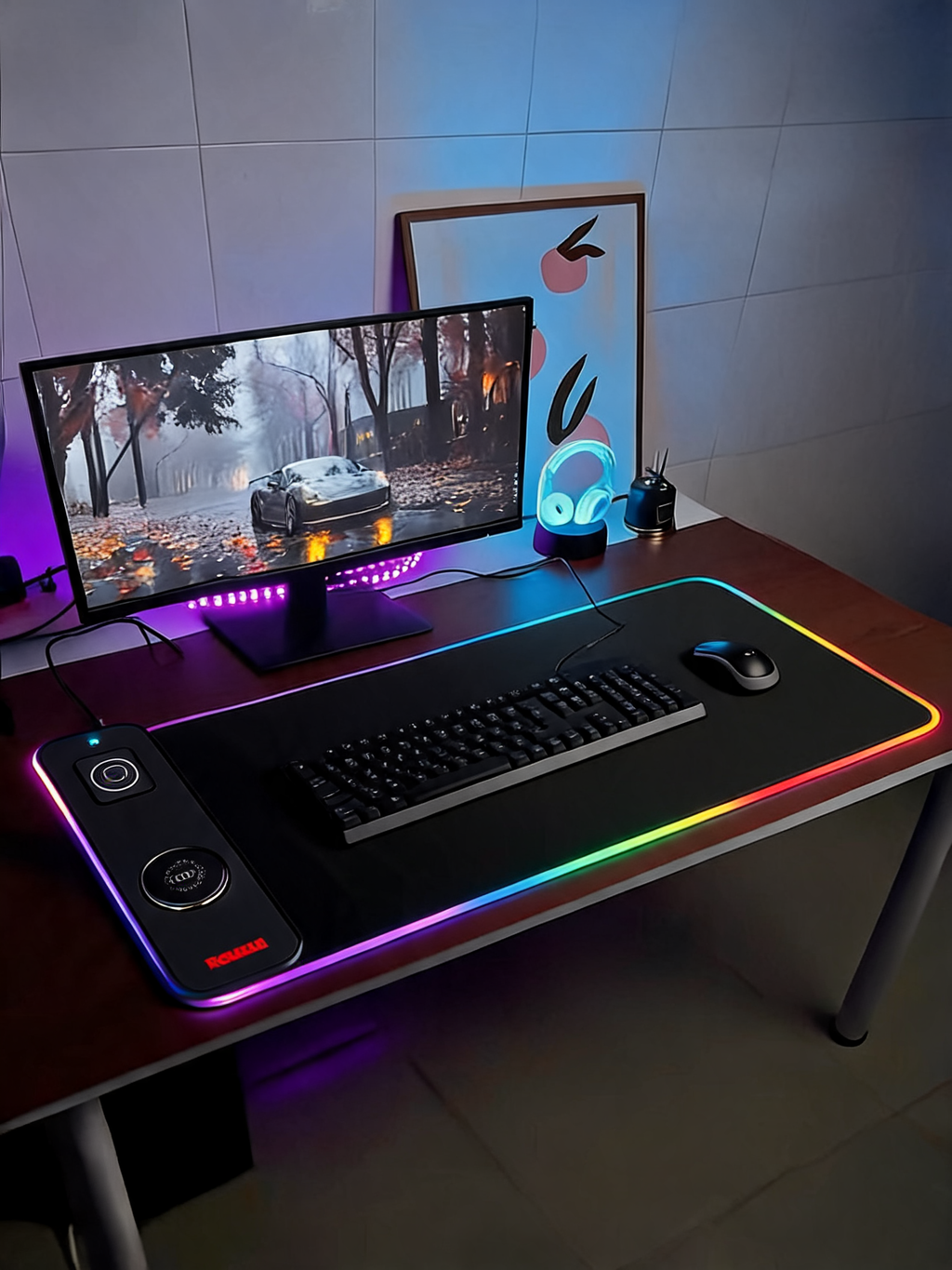 RGB Dual-Charger Mouse Pad