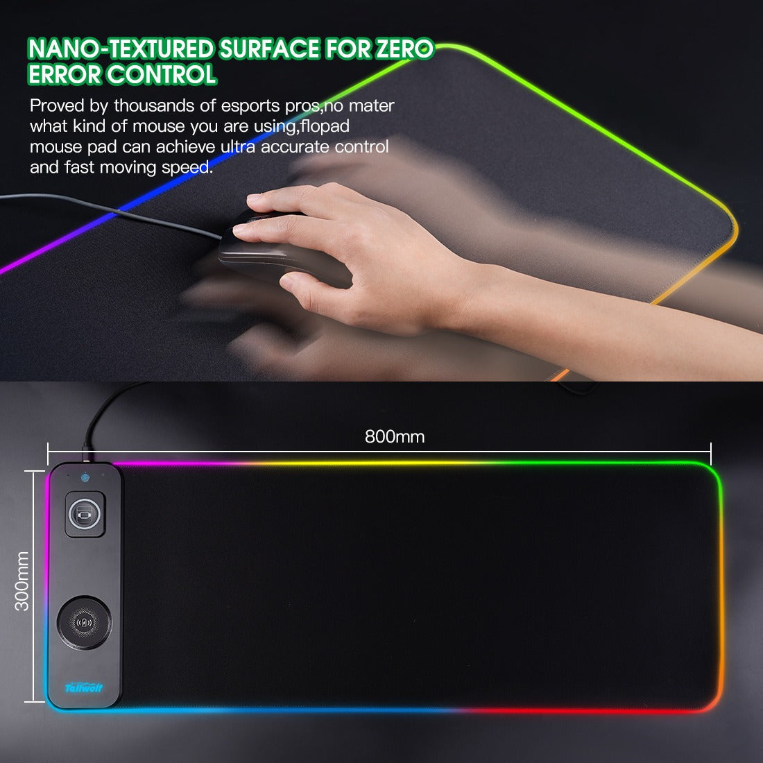 RGB Dual-Charger Mouse Pad